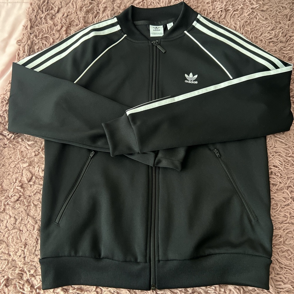 Adidas Charcoal Full-Zip Sweatshirt